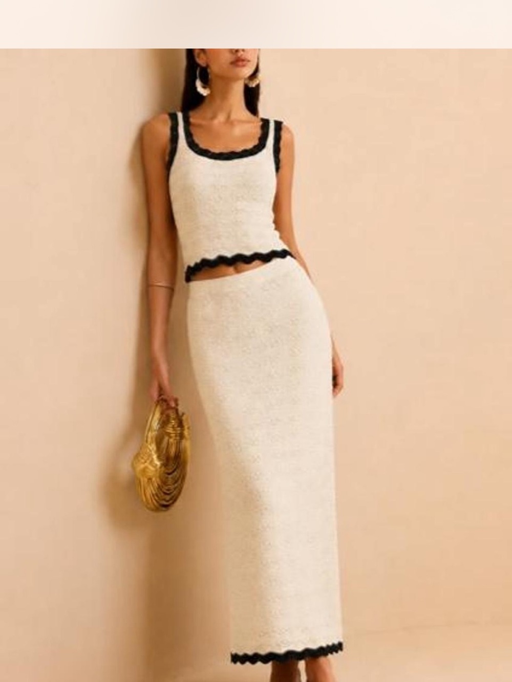 Commense Knit White Matching Set - Picture 1 of 7